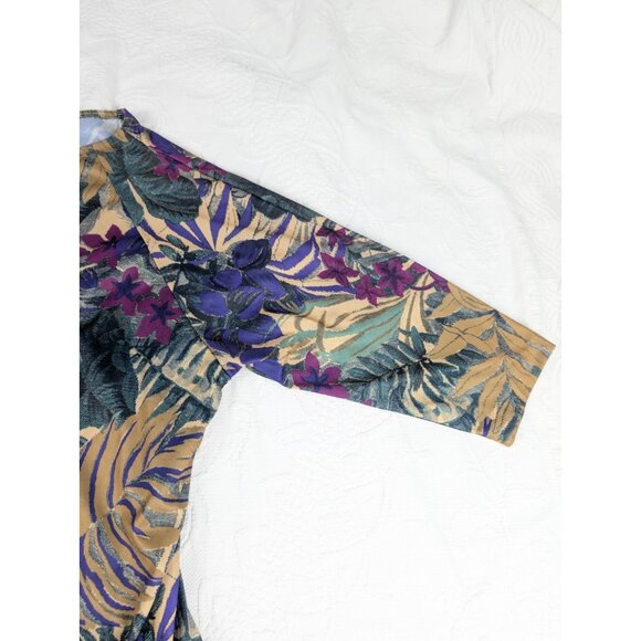 vintage Vera Neumann Blouse top size 14 Ladybug side knot floral leaf print - Picture 11 of 13